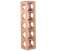 WOHNLING botellero de Montaje en Estante de Madera Maciza Pared de la Botella de Acacia para 5 Botellas Estante de Madera Estante contemporáneo con 70 cm