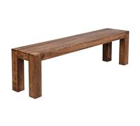 WOHNLING el Asiento del Banco Sheesham de Madera Maciza 160 x 45 x 35 cm Banco de Madera Banco de la Cocina Producto Natural de Estilo del país