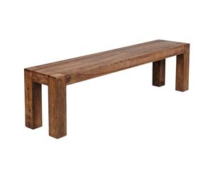 WOHNLING el Asiento del Banco Sheesham de Madera Maciza 160 x 45 x 35 cm Banco de Madera Banco de la Cocina Producto Natural de Estilo del país