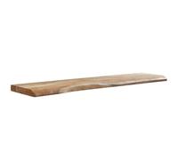 WOHNLING Estantería de Pared 120 cm Moderna Madera Maciza de Acacia | Estante Colgante de Flotación Libre Rectangular con Borde de Árbol