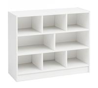 WOHNLING Librería Blanco 80x68,5x29,5 cm Estante de pie Estante Modern | Estante para Pasillo Estante para Zapatos Estrecho | Diseño de Madera Estante de decoración | Estante de Madera