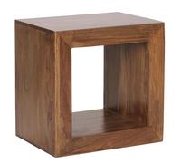 WOHNLING pie estanterías High Cube Diseño de validez del Producto Natural de Estilo rústico Tabla de Madera Estante de Madera Maciza Sheesham 44cm