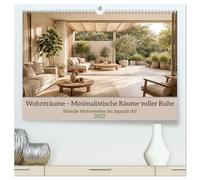 Wohnträume - Minimalistische Räume voller Ruhe (hochwertiger Premium Wandkalender 2027 DIN A2 quer), Kunstdruck in Hochglanz: Stilvolle Wohnwelten im Japandi-Stil
