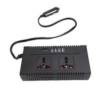 WOHPNLE 150W Car Power Power, Reconocimiento de Voltaje Inteligente 4 USB+1 Tipo C Puertos 2 Sockets Universal DC Trip es Esencial para vehículos