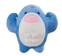 WOHPNLE Adorable Peluche Suave de tiburón musculoso, Lindo y Suave muñeco de Peluche, Almohada cálida y cómoda para abrazar, Juguete de tiburón Alegre para acurrucarse a la Hora de