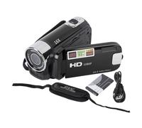 WOHPNLE Cámara DV 4K 48MP, cámara de vlogging de Pantalla giratoria de 2.7, cámara de Video con Zoom de 16x, luz de Relleno y Modo Web de cámara Web USB, Incluye batería y Cable USB (Black)