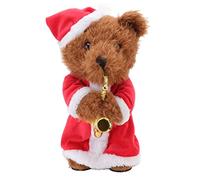 WOHPNLE Cantando Juguetes navideños, Juguete de Oso de Felpa swingable con 8 Canciones Bailando Oso de Navidad para niños Gifts para niños, Mesa de Vacaciones y decoración del hogar