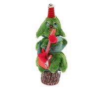 WOHPNLE Canting Dancing Christmas Tree, Swingable Plush Christmas Tree con 8 Canciones Árbol de Navidad para niños Regalos navideños y decoración de la Mesa del hogar (Guitar Stump Christmas Tree)