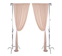 WOHPNLE Cortina de Fondo de 2 Paneles para Bodas, Cortinas de fotografía de Gasolina de poliéster de 5x10 para la Fiesta de cumpleaños, Fondo de Foto