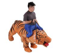 WOHPNLE Disfraz de tigre inflable, disfraz de soplado de cuerpo completo divertidos para adultos y niños con ventilador L Traje de animales de tamaño para fiestas y eventos