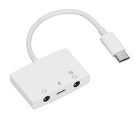 WOHPNLE Divisor de Auriculares USB C a Doble de 3,5 mm, Puerto de Carga rápida Adaptador de Audio con Chip DAC Inteligente Divisor Auxiliar Adaptador de Audio USB C a 3,5 mm para