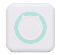 WOHPNLE Impresora de Tickets térmica Transparente de 200 PPP, Impresora portátil con Material de PC ABS Bluetooth 4.0 Papel Incorporado Impresora de Pegatinas ergonómica para Estudiantes, (Azul)