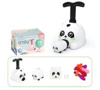 WOHPNLE Juego científico de estallido de Globos, Lanzador de Globos de diseño fácil a presión, Juguetes Teletubbies, Globo inercial aerodinámico, Juguete para niños y niñas (Panda)