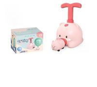 WOHPNLE Juego científico de estallido de Globos, Lanzador de Globos de diseño fácil a presión, Juguetes Teletubbies, Globo inercial aerodinámico, Juguete para niños y niñas (Cerdo Rosa)