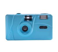 WOHPNLE M35 Film Camera, Reusable Portable Film Camera with Fixed Focus Lens Stylish Retro Mini Film Camera with Manual Wind Flash Durable ABS Construction Great Gift for Friends (Azul)