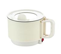 WOHPNLE Mini-Elektrokocher, tragbarer Hot Pot, schnelle, einfache Bedienung, elektrischer Topf für Nudelsuppe, Steak, Camping (White)