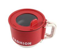 WOHPNLE Mini-Elektrokocher, tragbarer Hot Pot, schnelle, einfache Bedienung, elektrischer Topf für Nudelsuppe, Steak, Camping (Red)