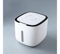 WOHPNLE Rice Storage Box, Large Capacity Sealed Humidity Proof Thickened Grain Storage Container with Proof Box Food Storage Rice Bucket for Cereal (Large Black)