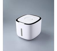 WOHPNLE Rice Storage Box, Large Capacity Sealed Humidity Proof Thickened Grain Storage Container with Proof Box Food Storage Rice Bucket for Cereal (Small Black)