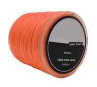 WOHPNLE Sedal de Pesca de 300 m, Trenzado de PE, 4 hebras, línea de Carpa de tracción Fuerte, Alambre de Pesca Trenzado Suave y antimordidas para Pesca en embalses, señuelos y mar, Naranja (4)