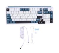 WOHPNLE Teclado mecánico 98 Teclas, Teclado inalámbrico Intercambiable en Caliente con BT / 2.4G / USB C RGB retroiluminado 75% Tiegas de tipificación de Juegos compactos para PC (Azul)