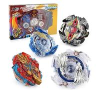 WOHPNLE Toy Top Set, 4 en 1 Juego de Batalla de giroscopio de Juguete Interactivo con Discos y lanzadores Multiplayer Toy para Kids Family Party Fun Fun