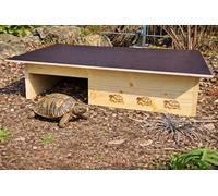 Woid Herz Premium Casa de Tortugas de 20mm de Madera Maciza (SH14) - Casa de Tortugas, Reptilario, Tortuga de Exterior - Lacado