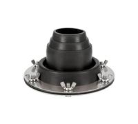 Woideklu Aislador de Estufa Exterior Manguito de Chimenea Protector para Tubo Funda Antiescaldaduras Barrera Térmica de Silicona con Brida Metálica Adecuado, Negro, Negro