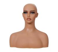 Woideklu Cabeza Y Hombros de Maniquí, Postizo, Soporte para La Cabeza, Modelo Multiusos de Una Mitad Humana