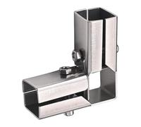 Woideklu Conectores de Tubo Cuadrado para Tubería Cuadrada de 25 Mm X 25 Mm, 3 Maneras, 77mm