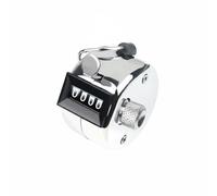 Woideklu Manual Tally Mecánico Portátil Herramienta de de Metal Resistente con Pantalla de Cuatro Dígitos Adecuada para Auditoría de Uso Escolar, Perilla Base Metálica