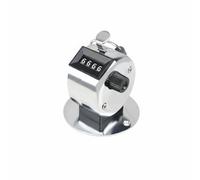 Woideklu Manual Tally Mecánico Portátil Herramienta de de Metal Resistente con Pantalla de Cuatro Dígitos Adecuada para Auditoría de Uso Escolar, Perilla Metálica