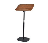 Woideklu Soporte de Madera para Libros, Soporte de Suelo, Sujetalibros, Escritorio de Lectura, Diseño Robusto de Madera con Panel Giratorio para Recetas, Lecci, Standart