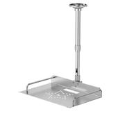 Woideklu Soporte de Proyector Montaje de Techo Brazo Telescópico con Borde Elevado Aleación de Aluminio Tubo Cilíndrico Liso Recorte Central para Cables, 75-150cm