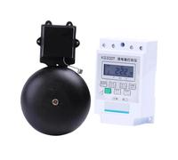 Woideklu Timbre Eléctrico Escolar, Timbre Automático Portátil, Fabricado en Hierro Fundido con Placa Engrosada, Fácil de Instalar, Funciona con, 12 Inch