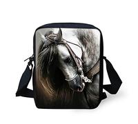Woisttop Bandoleras cruzadas con estampado de animales, casual, mini bolso cruzado para mujer y niños, bolso cruzado para viajes y escuela, White Western Horse, Talla única, Mochila informal
