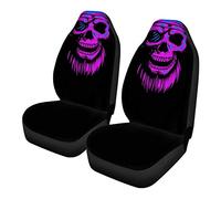 Woisttop Juego de 2 fundas para asiento de coche, diseño de calavera, color morado
