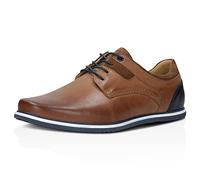 WOJAS - Zapatos bajos para hombre I Zapatillas I Zapatos casuales I de piel lisa y ante dividido I Forro de piel I Inserciones blancas I Elegante y cómodo I 10027, Marrón Claro Azul Oscuro, 41 EU