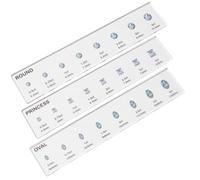 WOJOGO Kit de guía de tallas de diamantes - Kit de comparación de tamaños y formas de anillo de compromiso para redondo, ovalado, forma de princesa