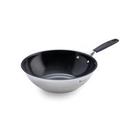 MasterPRO Wok Antiadherente de Acero Inoxidable, 28 cm, Inteligente