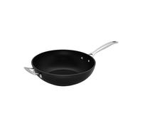 Le Creuset Sartén wok de aluminio antiadherente, diámetro 30 cm, para todas las fuentes de calor, incluso la inducción, Antracita/Plateado, 51104300010202