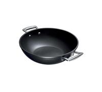 Le Creuset Wok antiadherente endurecido, diámetro 32 cm, aluminio forjado, Negro, 51105320010502