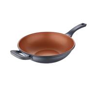 SAN IGNACIO Bronze - Wok de Cocina de 32 cm Antiadherente de Aluminio Fundido - Mango Soft Touch - Sin Tóxicos - Para Inducción, Vitroceramica y Todo Tipo de Cocinas