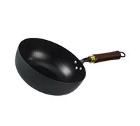 Wok antiadherente de hierro fundido de 24 cm para freír, estofar y cocinar a fuego lento con distribución uniforme del calor, cocina rápida para el hogar