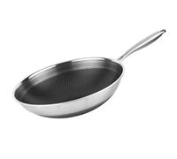Wok de 28 cm en Acero Inoxidable Todos los Fuegos Inducción, Recubrimiento 3D