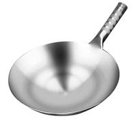 Wok de acero inoxidable de 32cm - olla china tradicional para estufas de gas, inducción y todas las placas