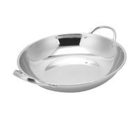 Wok de Acero Inoxidable Doble Asa para Carne y Hot Pot