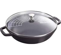 Wok, Hierro Fundido, 30 cm, Color Negro