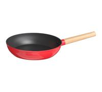 Wok Ligeramente Ahumado,Sartén For Sofreír, Sartén For Huevos,Sartén Profesional,Sartén Antiadherente,Apto For Placas De Vitrocerámica,Placas De Inducción Y Cocinas De Gas(Red,26cm)