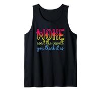 Woke Isn't The Insult You Think it is Pan Flowers Pansexual Camiseta sin Mangas